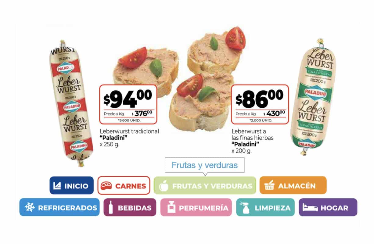 A page from a catalog with an overview of categories.