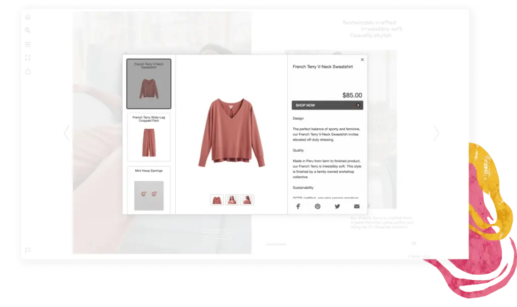 fashion product view with carousel v3 Publitas