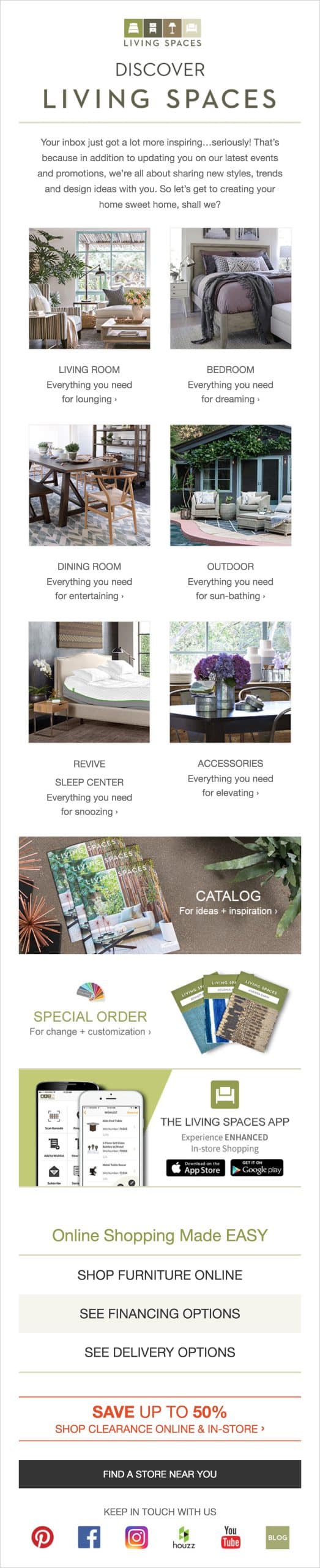 8 Examples of How Catalogs Can Provide Value In Your Newsletters 2 Generate more interest in your newsletter content with these 8 examples of how catalogs can provide value. Get the most out of catalogs with this easy guide! Living spaces highlighting their catalog in their welcome email for ideas and inspiration.