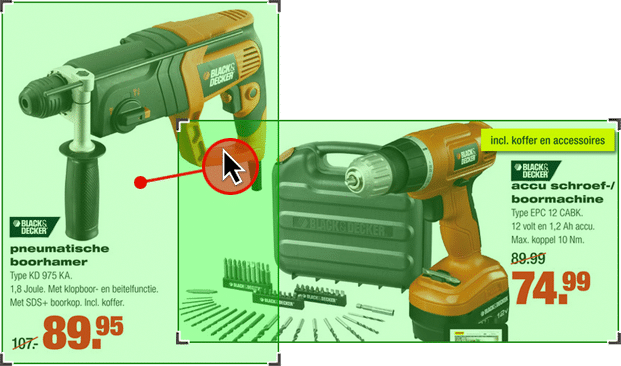 Displaying the right hotspot when icons are disabled.