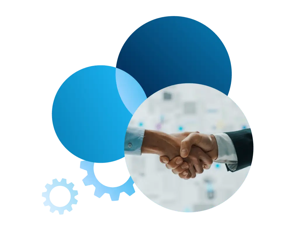 A close up of two people shaking hands.