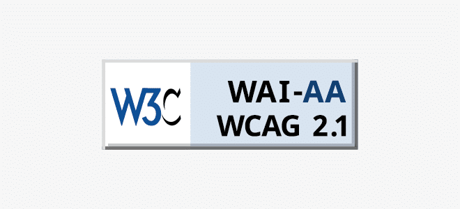 Accessibilité 4 Logo WCAG 2.1 du W3C