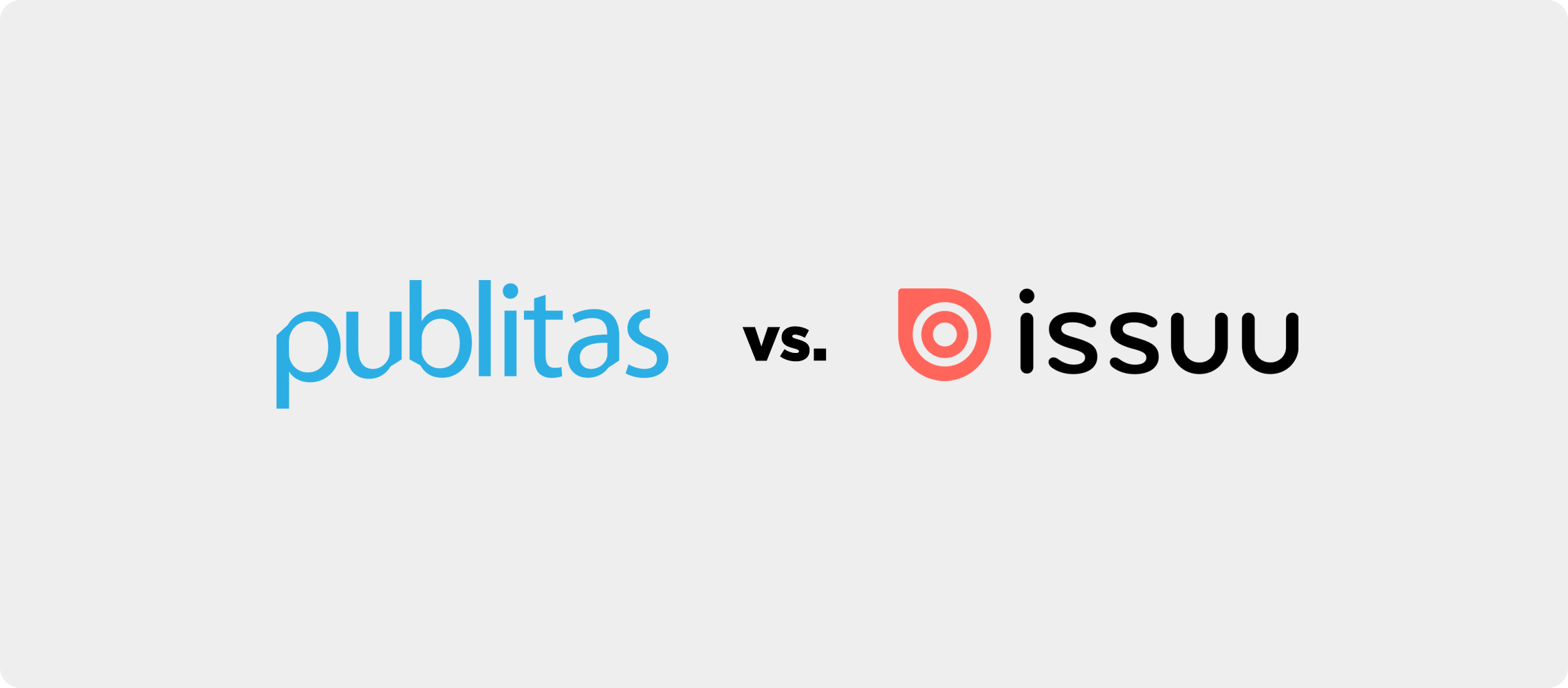 Publitas logo vs. Issuu logo om Publitas voor te stellen als Issuu alternatief.