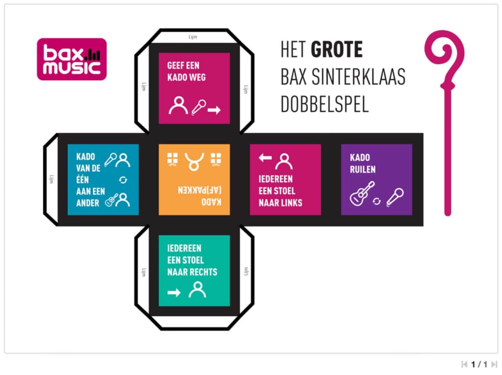 bax music sinterklaas Digital Catalog dice game