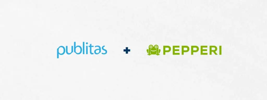 publitas and pepperi logos