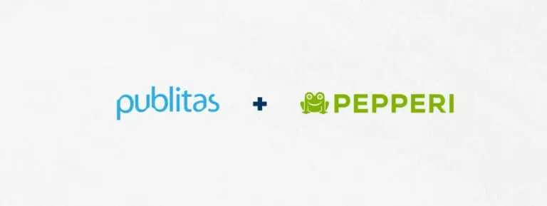 publitas and pepperi logos