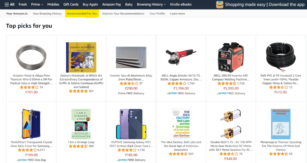 amazon personalisation Publitas