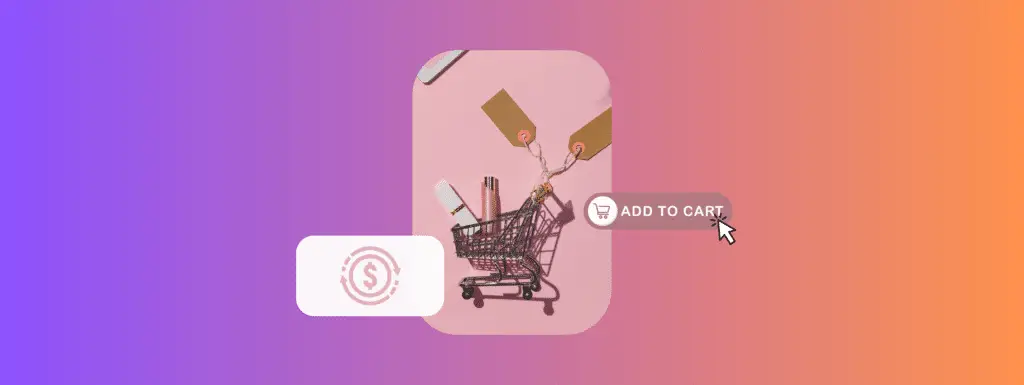 A shopping cart with a dollar sign and an add to cart button