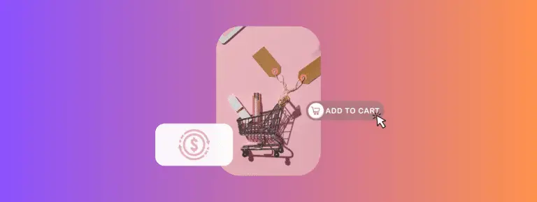 A shopping cart with a dollar sign and an add to cart button