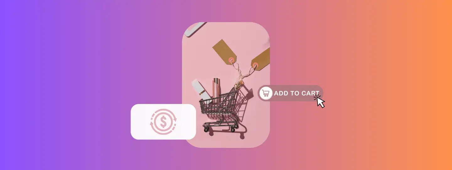 A shopping cart with a dollar sign and an add to cart button