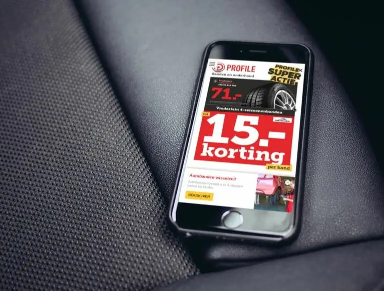 profile promotion on mobile Publitas