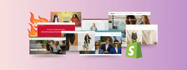 image shows a group of the top shopify stores of 2025