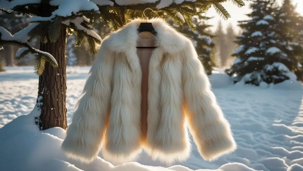 The 7-Step Holiday Season Guide for Smart Retail Campaigns 1 A white fur jacket on a snowy seasonal background
