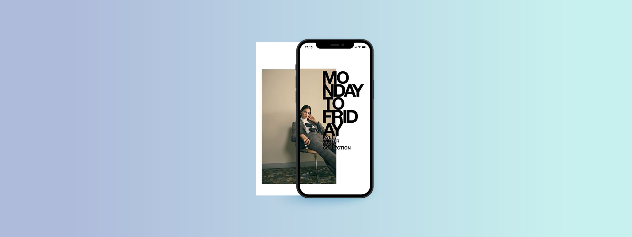 Fashion magazine cover displayed on a smartphone representing magazine cover design