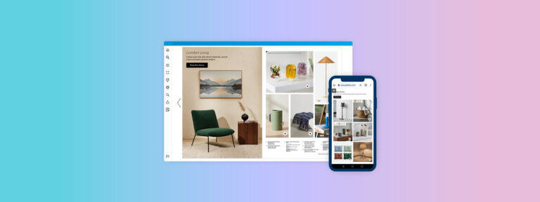 Digital lookbook on desktop and mobile illustrating lookbook design best practices for retail brands